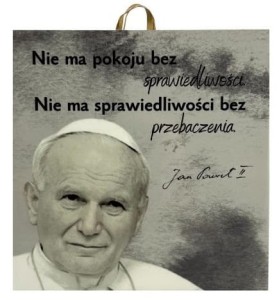 OBRAZEK KAFELEK - JAN PAWEŁ II "NIE MA POKOJU BEZ.."