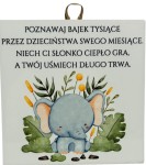 OBRAZEK KAFELEK MINI - "POZNAWAJ BAJEK TYSIĄCE.."