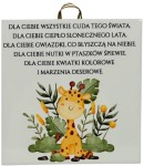 OBRAZEK KAFELEK MINI - "DLA CIEBIE WSZYSTKIE CUDA TEGO ŚWIATA..."