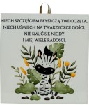 OBRAZEK KAFELEK  - "NIECH SZCZĘŚCIEM BŁYSZCZĄ TWE OCZĘTA..." 